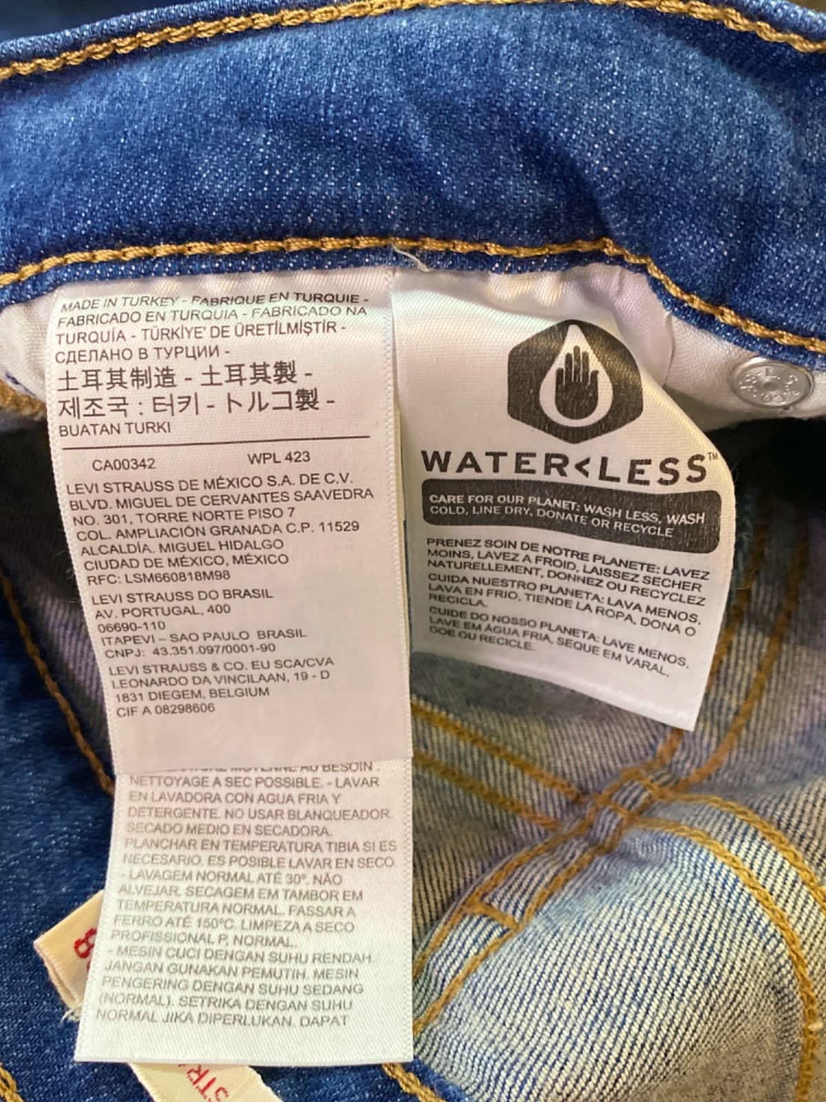 Levi's Blue 724 High-Rise Straight Jeans W28 L32