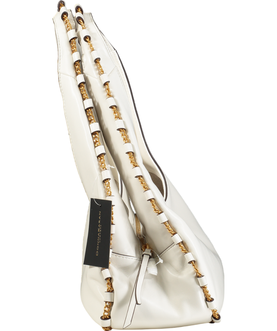 Donna Karan White New York Batiste Small Shoulder Bag