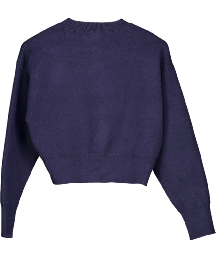 Karen Millen Navy Blue Cropped Cardigan UK S