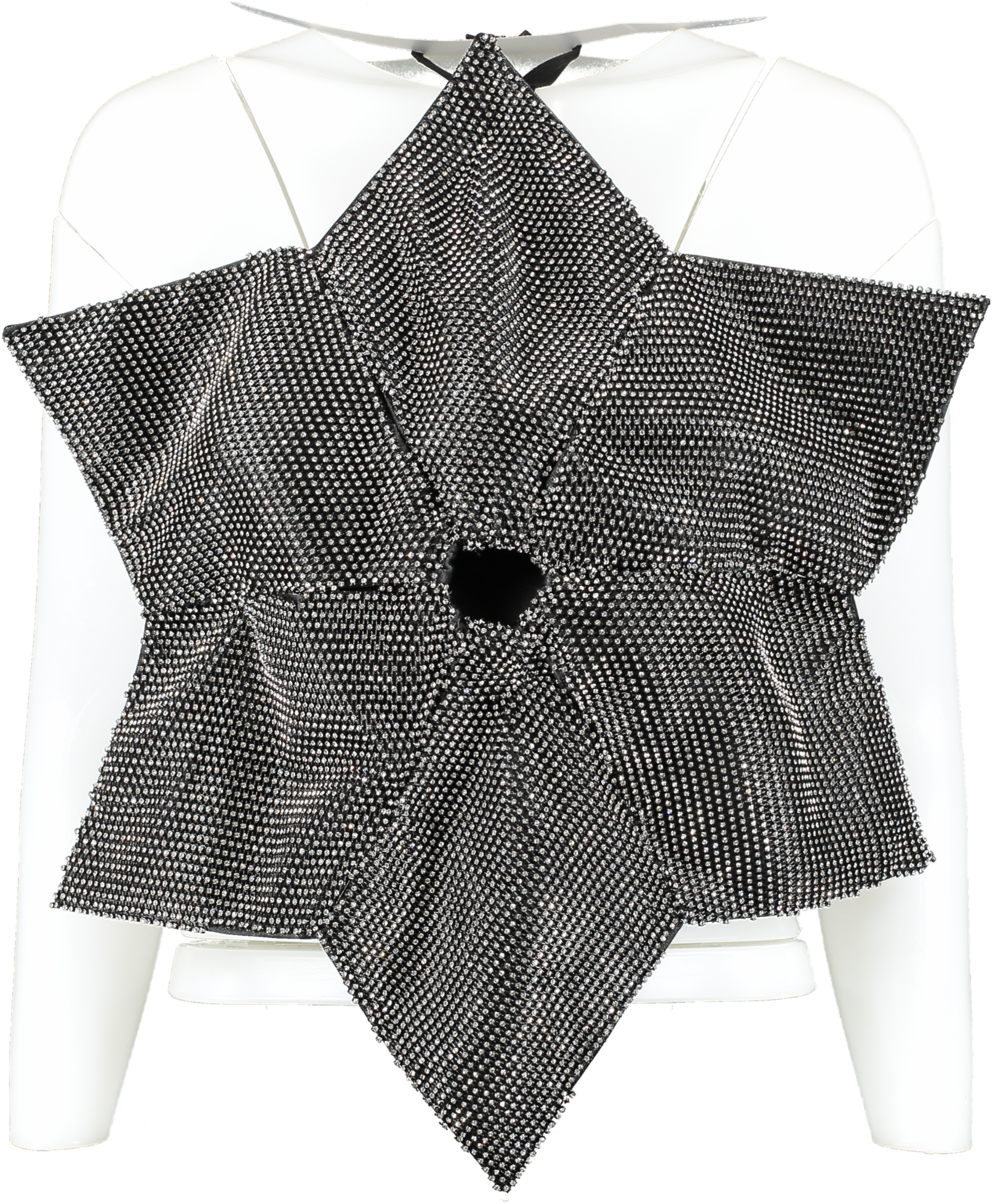 Malva Florea Black Crystal Star Halterneck Top UK S