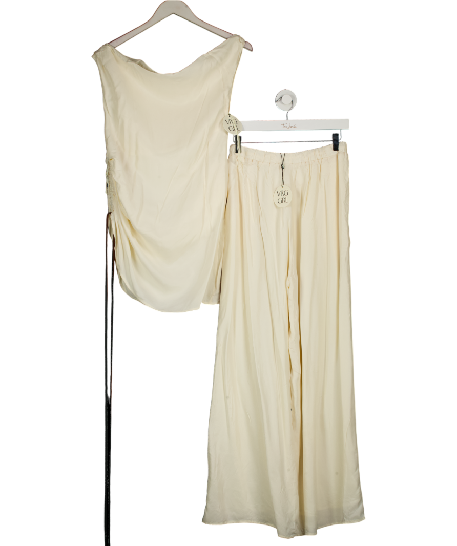 VRG GRL Cream Lara Tunic Top And Trousers UK 8