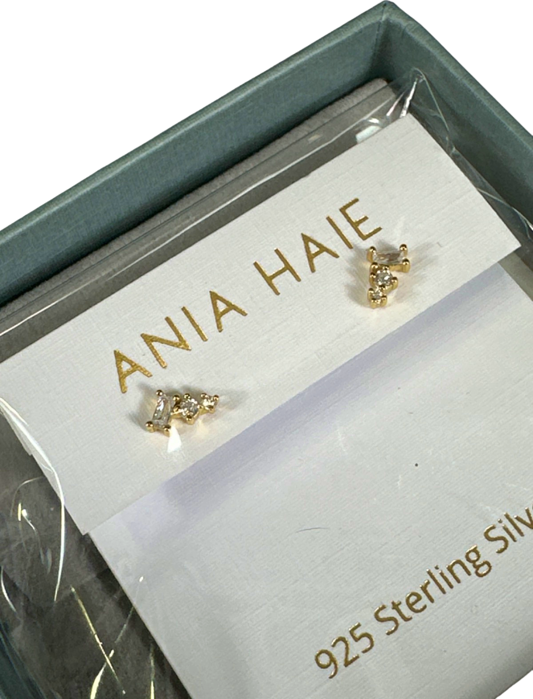 ANIA HAIE Glam Mini Climber Gold Stud Earrings - Gift Boxed