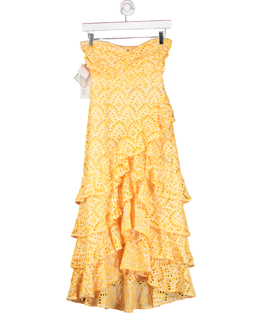 Sundress Yellow Flavie Eyelet Dress UK S