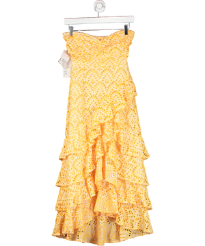 Sundress Yellow Flavie Eyelet Dress UK S