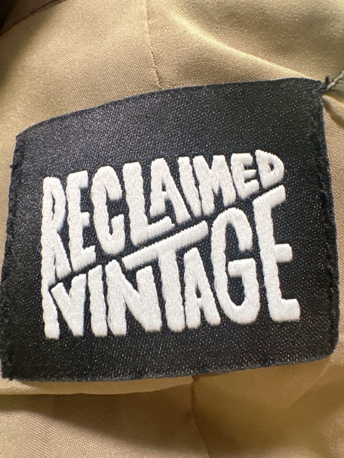 Reclaimed Vintage Beige Pinstripe Blazer UK L