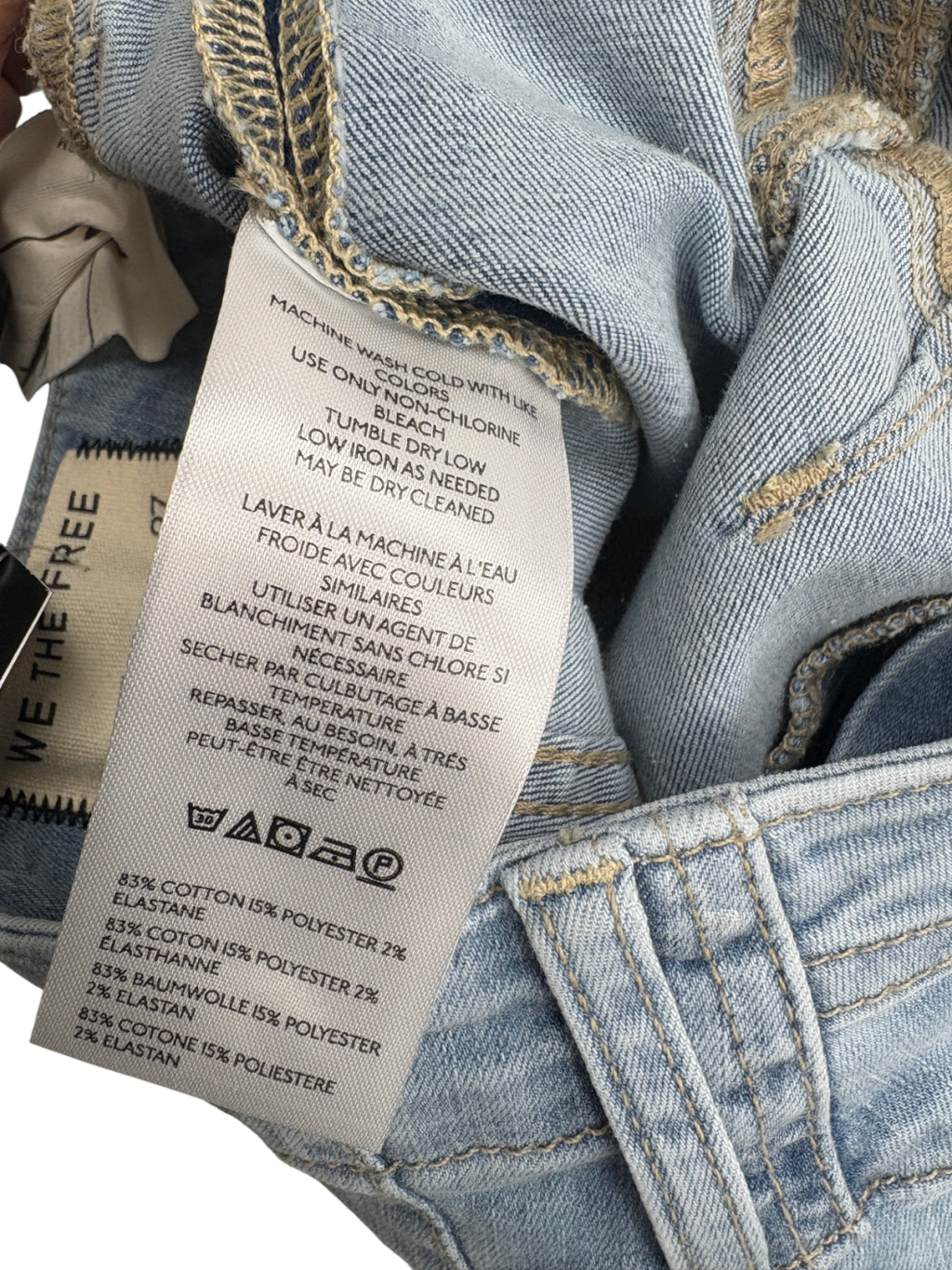 We The Free Blue Libre Wide Leg Jeans W27