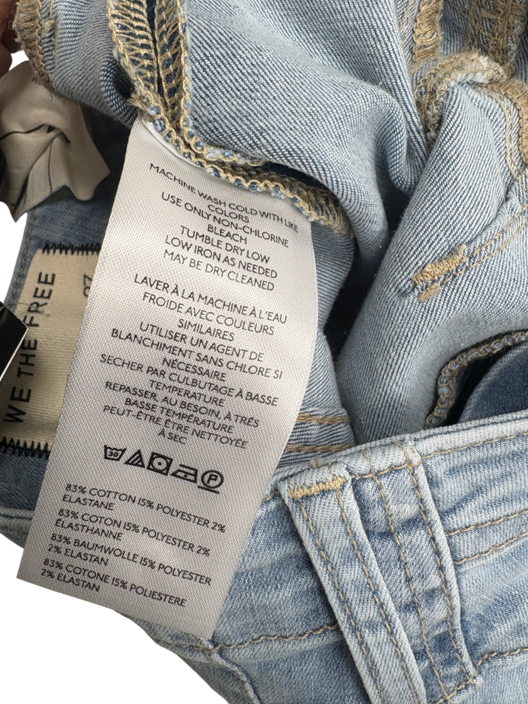 We The Free Blue Libre Wide Leg Jeans W27