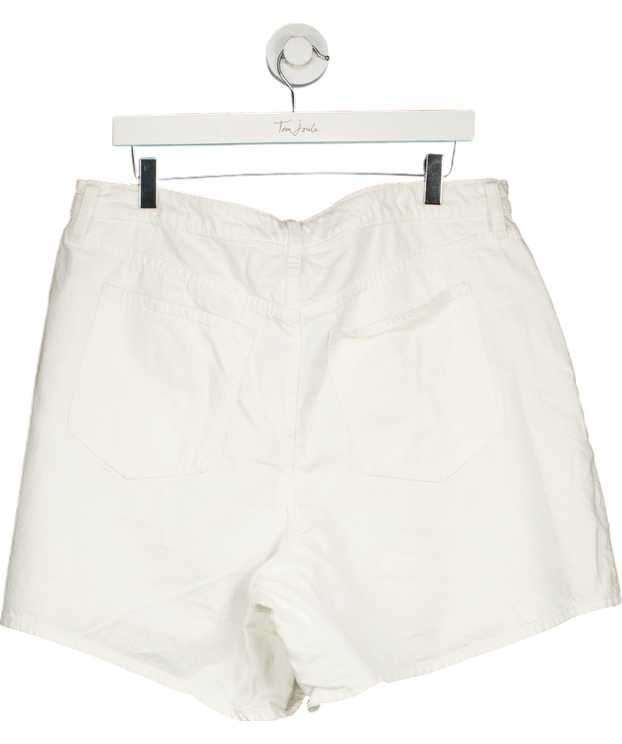 Abercrombie & Fitch White High Rise Loose Short UK 16