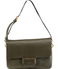 AllSaints Dark Green  Leather Shoulder Bag
