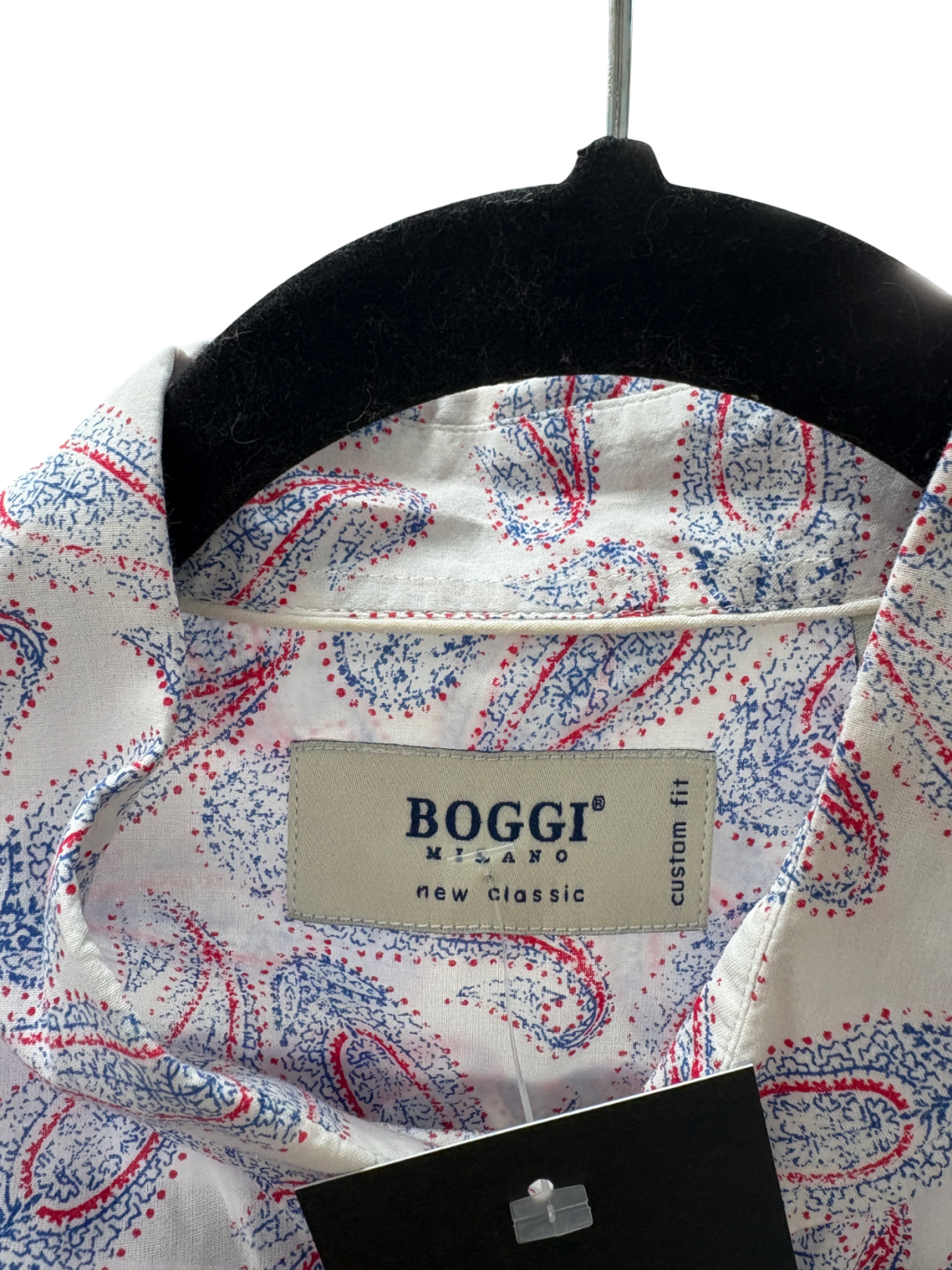 Boggi Pink Paisley Long Sleeve Shirt UK XXL