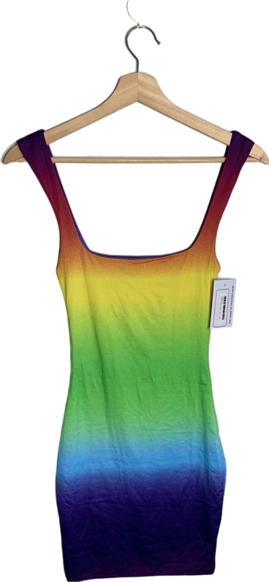 Fashion Nova Rainbow Gradient Bodycon Dress XS