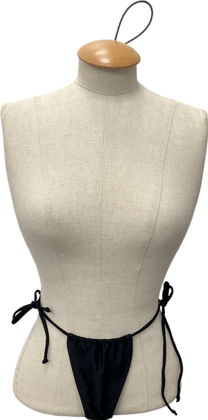 adika Beige & Black Tie Up Bikini Bottoms UK M