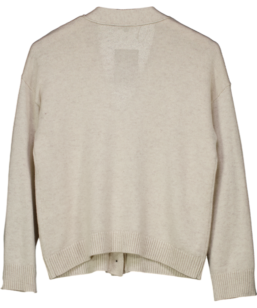 Rails Cream Lindi Oversized Pocket Wool Blend Cardigan, Oatmeal UK XS