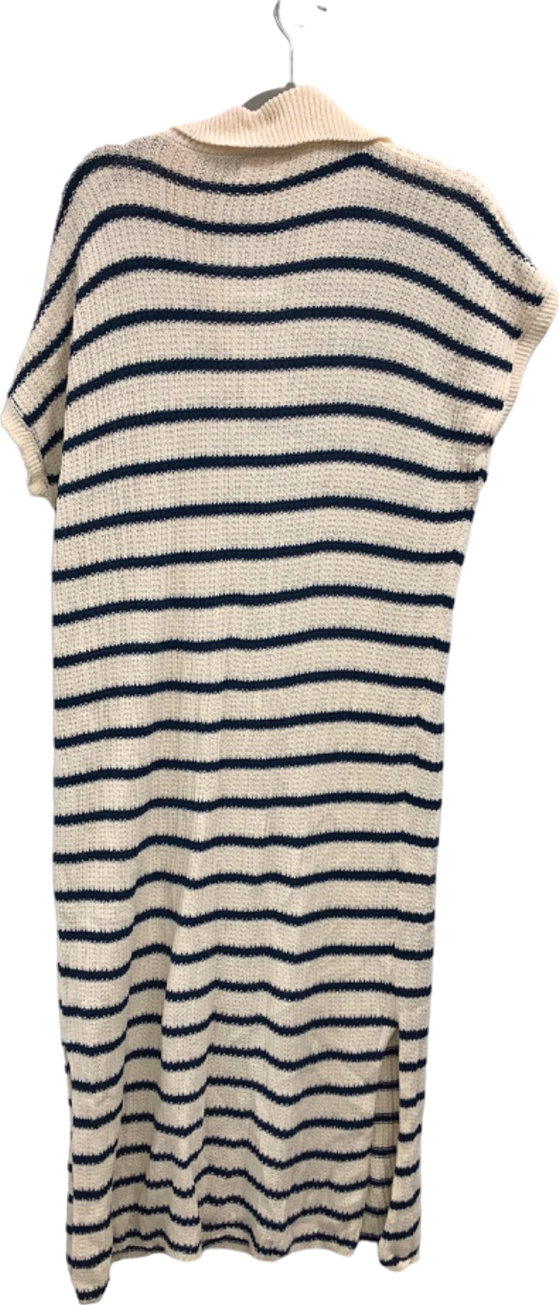 Charli Cream Striped Knit Dress One Size