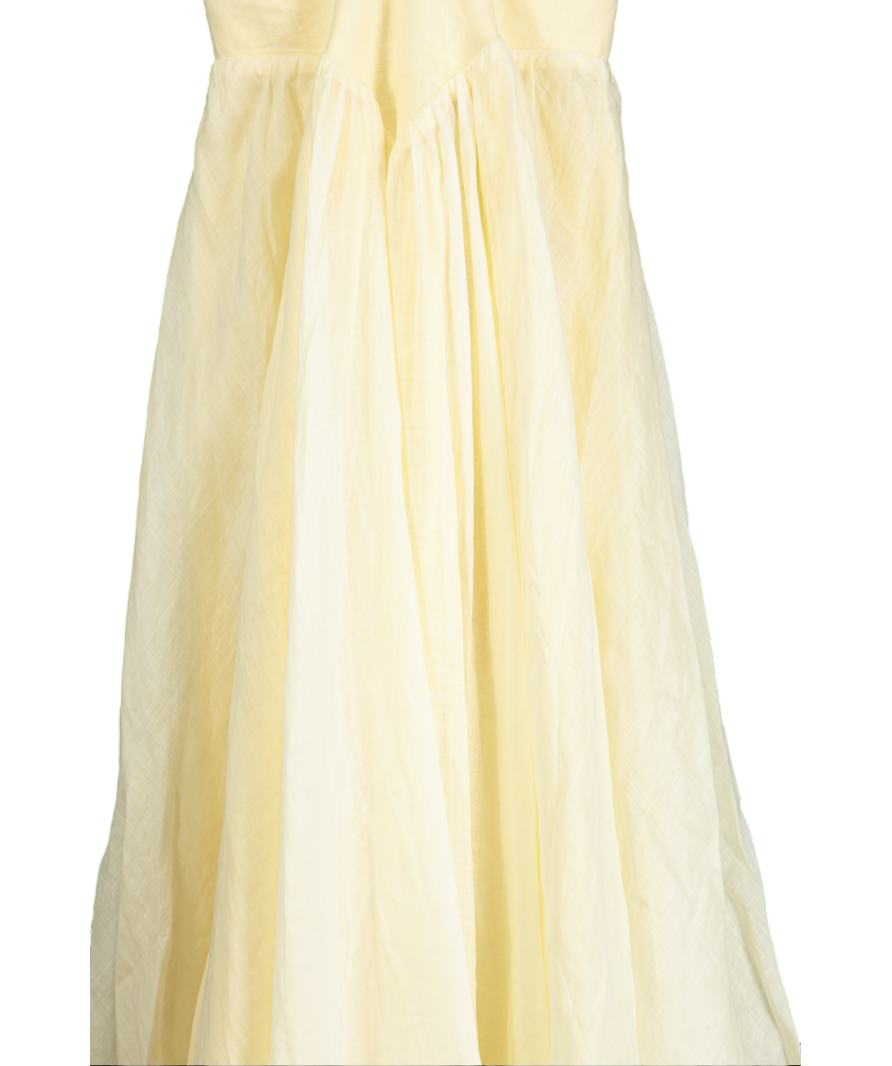 Bardot Arletha Halter Maxi Dress In Canary Yellow UK 8