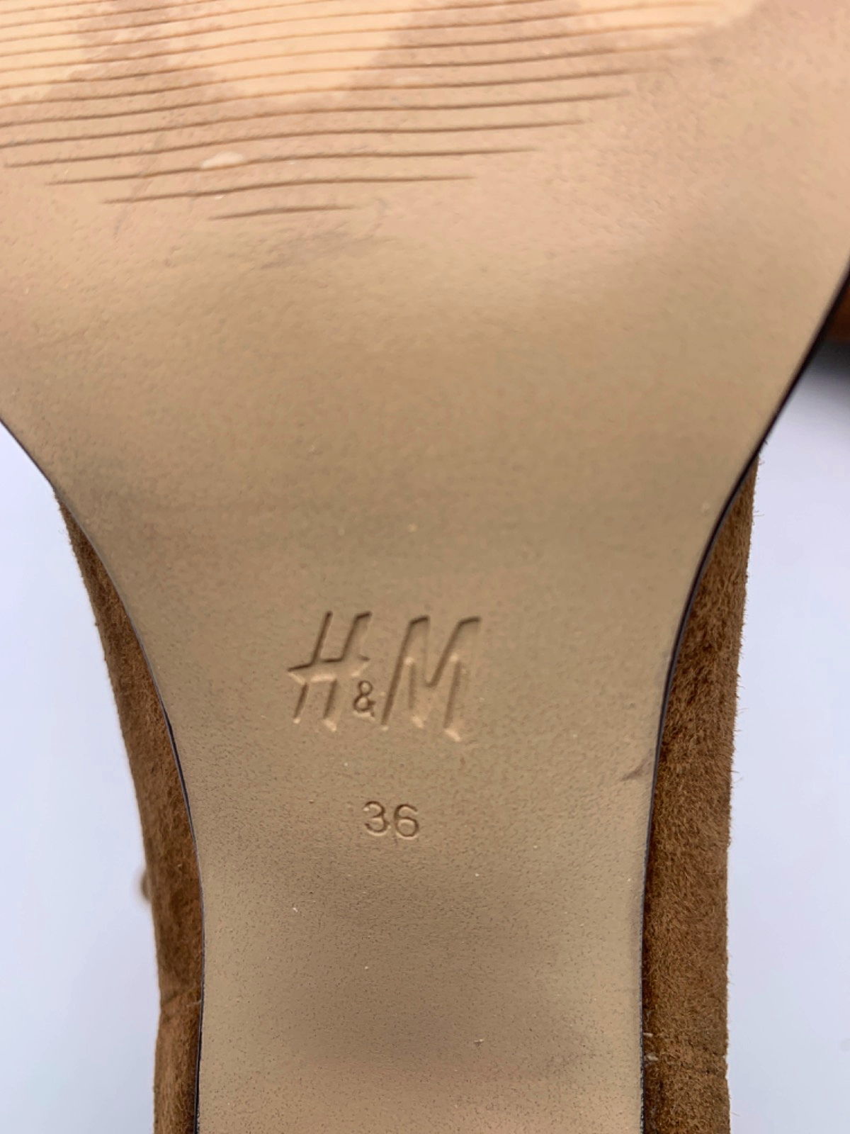 H&M Brown Suede High Heel Boots EU 36