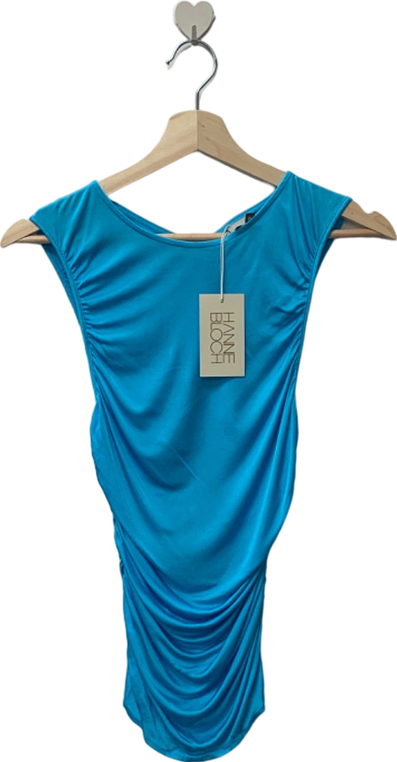 HANNE BLOCH Turquoise Ruched Top  SIZE M