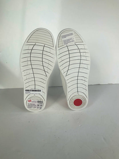 Fitflop White Leather Velcro Sneakers UK 5