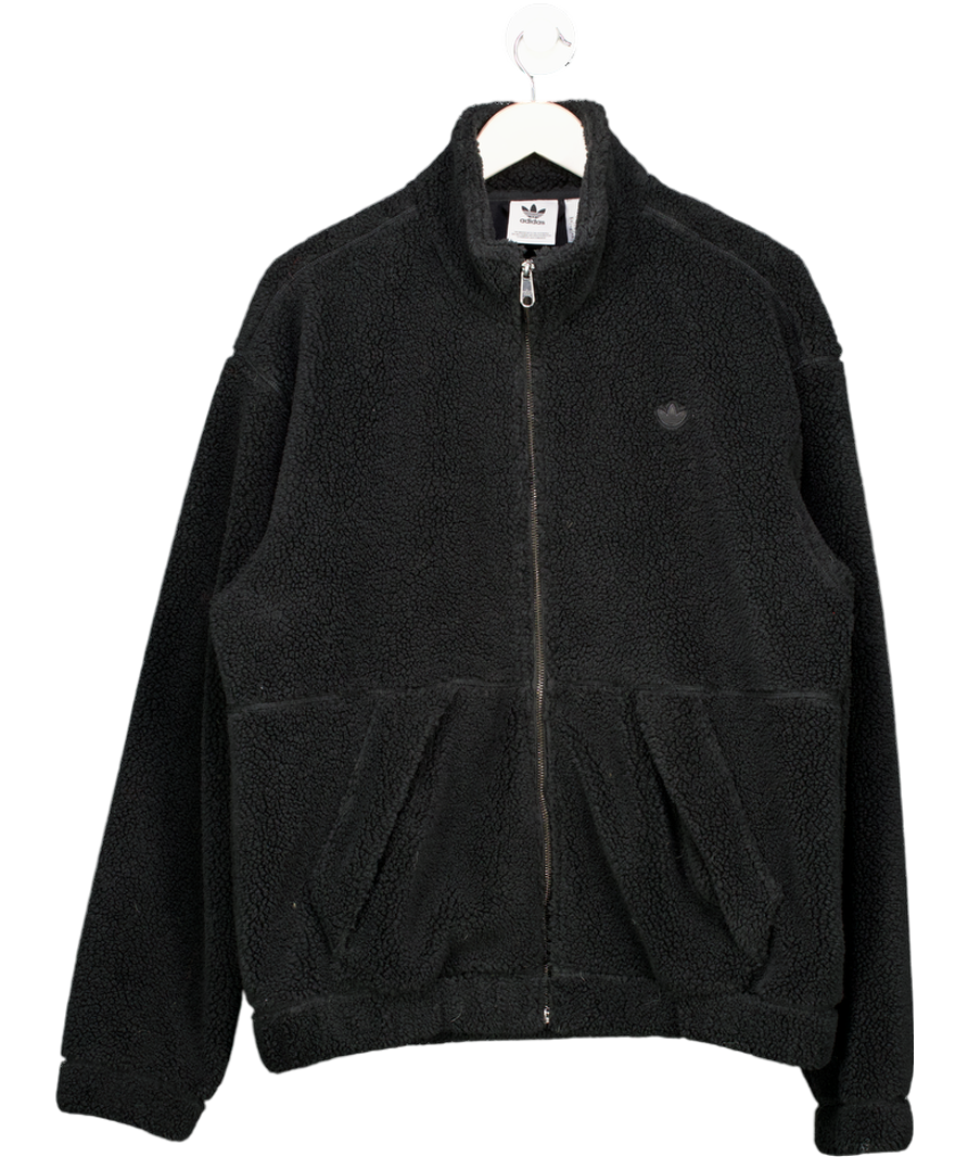adidas Black Premium Polar Fleece Full-zip Sweatshirt UK M
