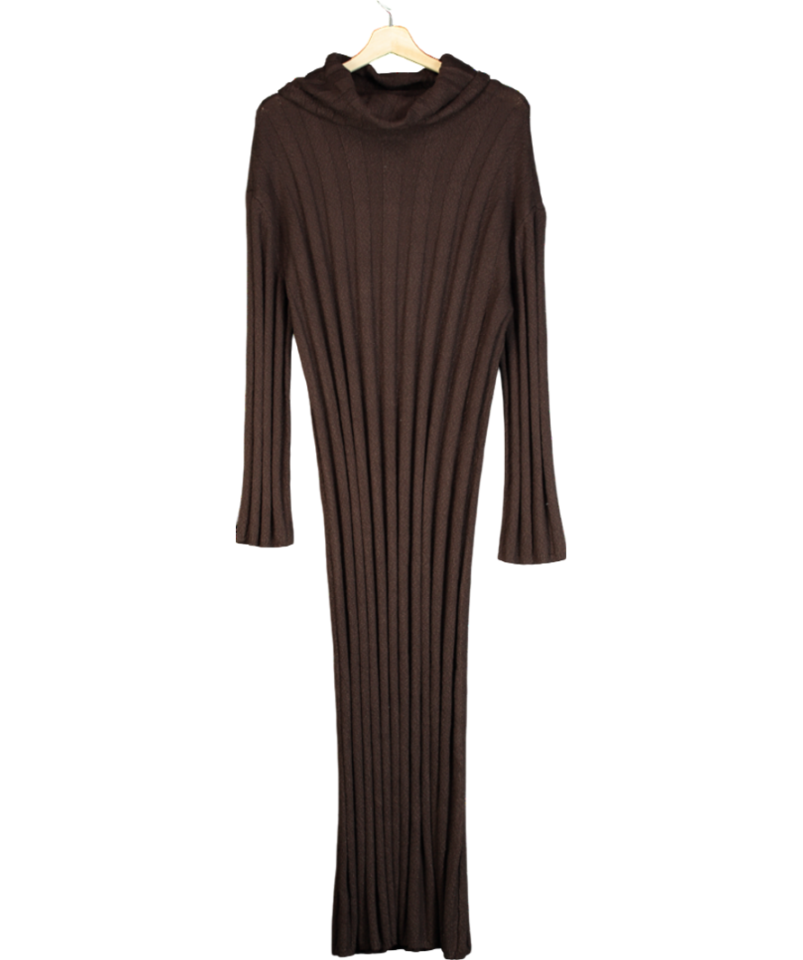 Free People Brown Wanda Sweater Dress UK M