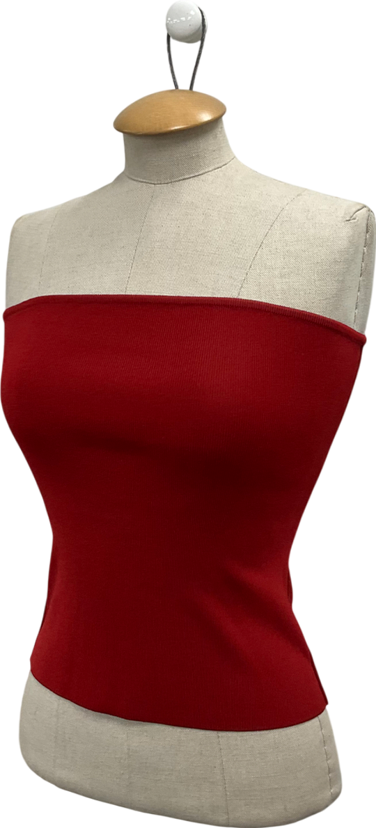 La Galpa Red Bandeau Top UK S