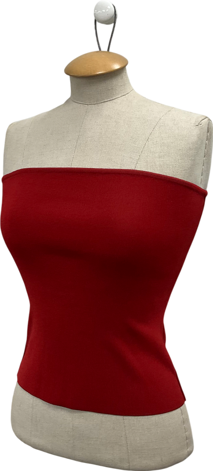 La Galpa Red Bandeau Top UK S