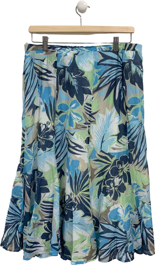 Marcona Multicolour Floral Midi Skirt UK 18