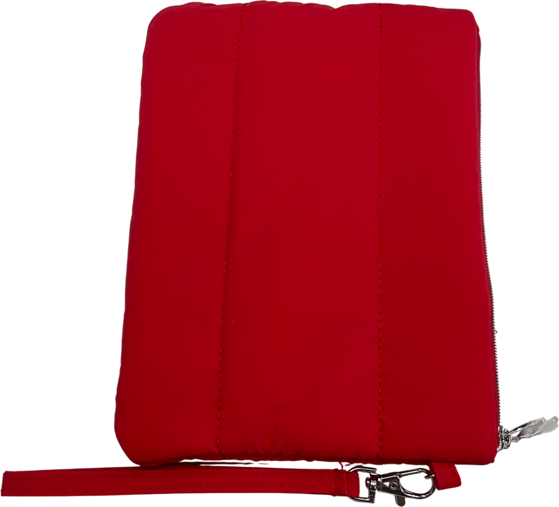kiko Red Padded Zip Pouch One Size