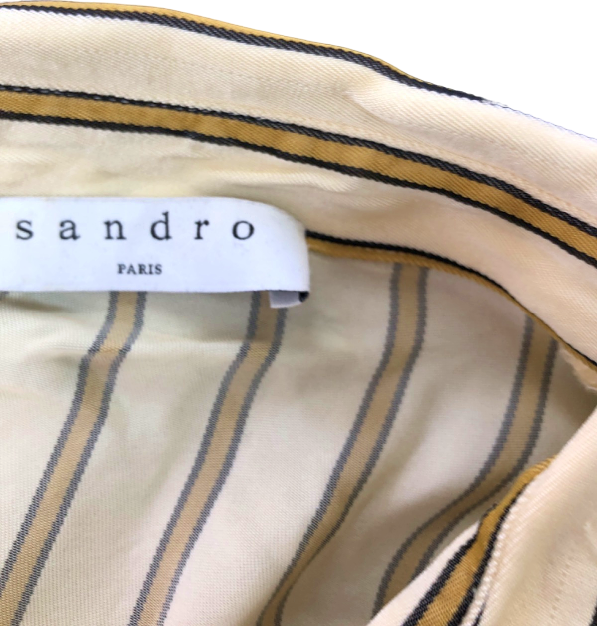 Sandro Beige Striped Shirt UK 12