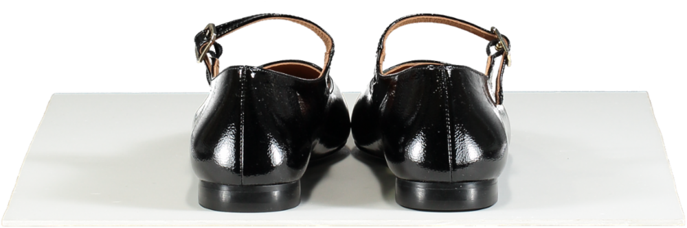 FLATTERED Camila Black Leather Patent Mary Jane Shoes UK 5