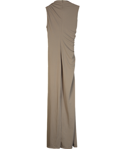 ZARA Brown Draped Midi Dress UK S