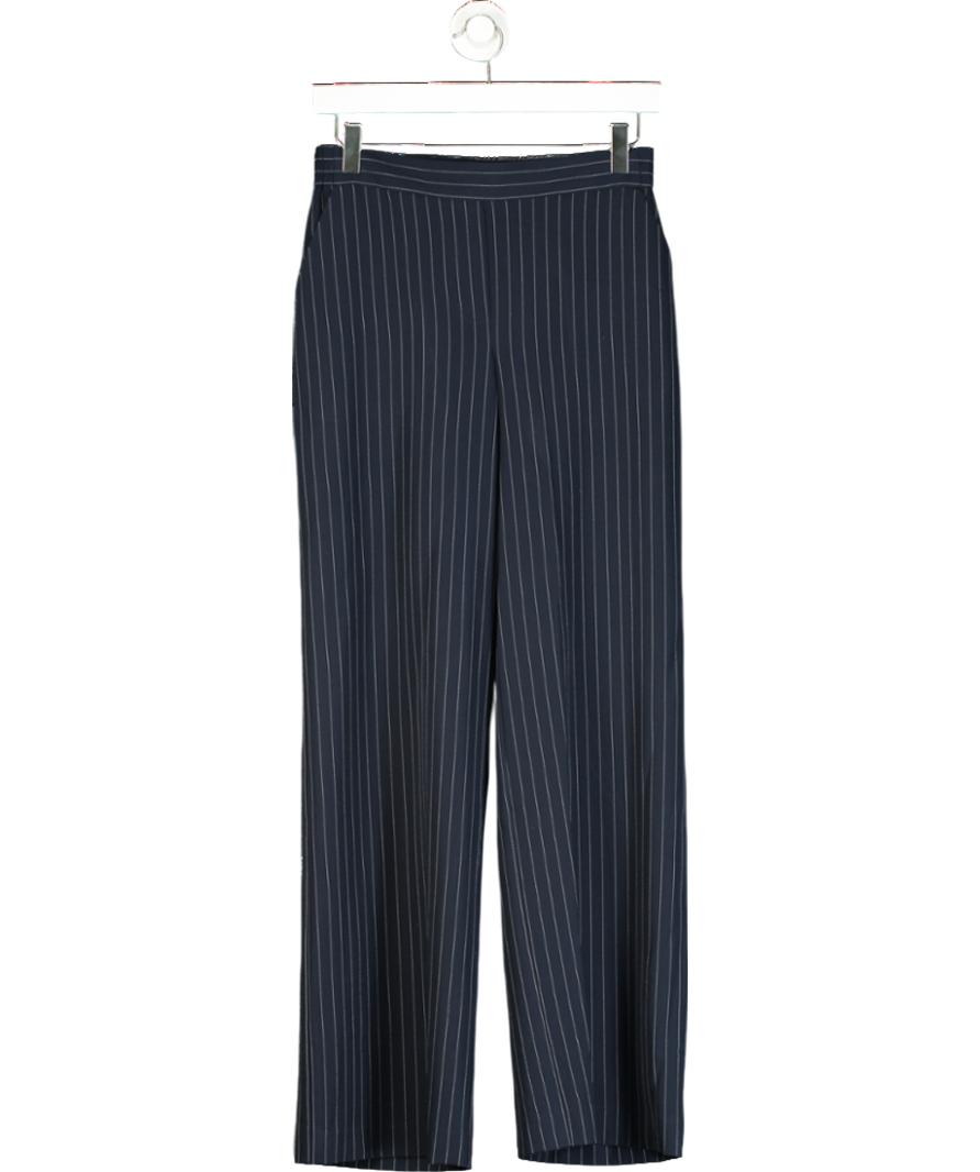 Helene Berman Blue Pinstriped Stretch Waistband Trouser UK S