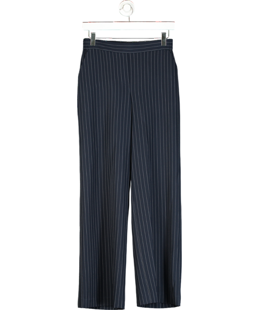 Helene Berman Blue Pinstriped Stretch Waistband Trouser UK S