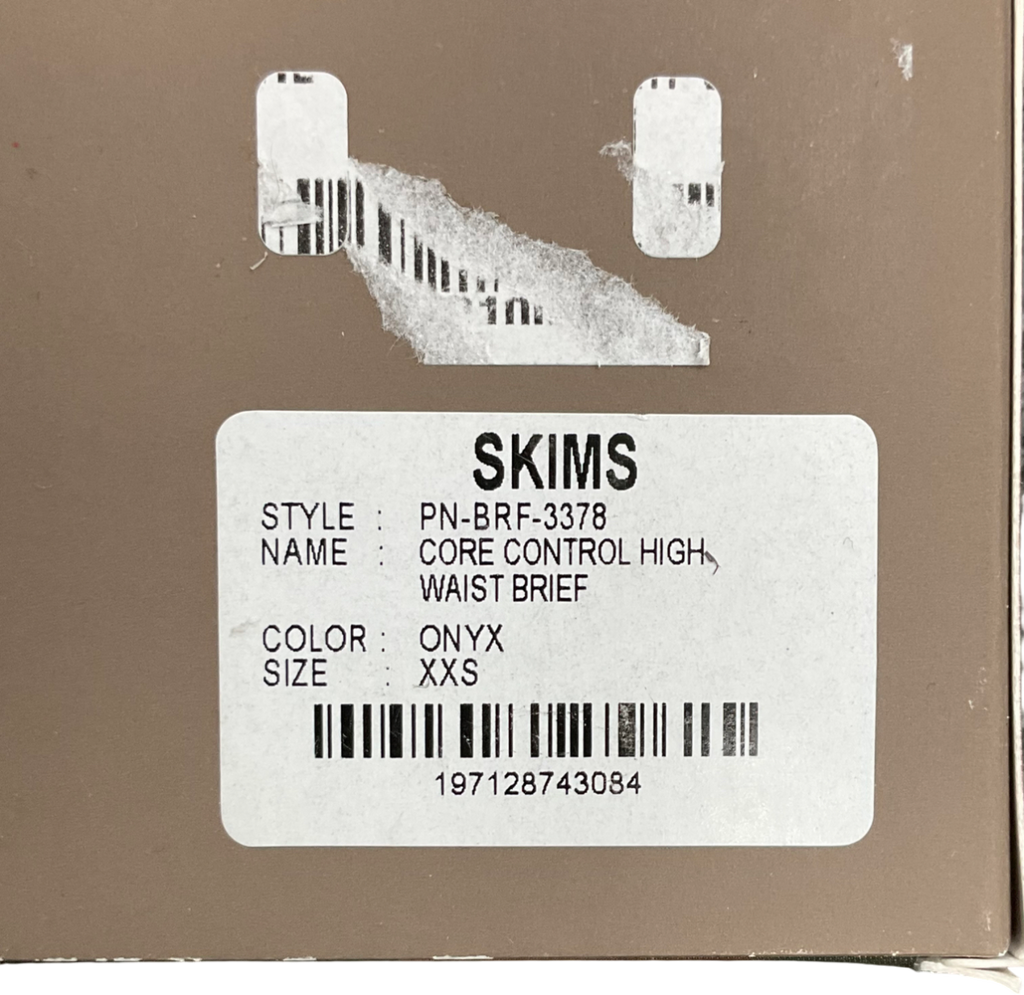 SKIMS Black Core Control High Waist Brief In Onyx UK XXS