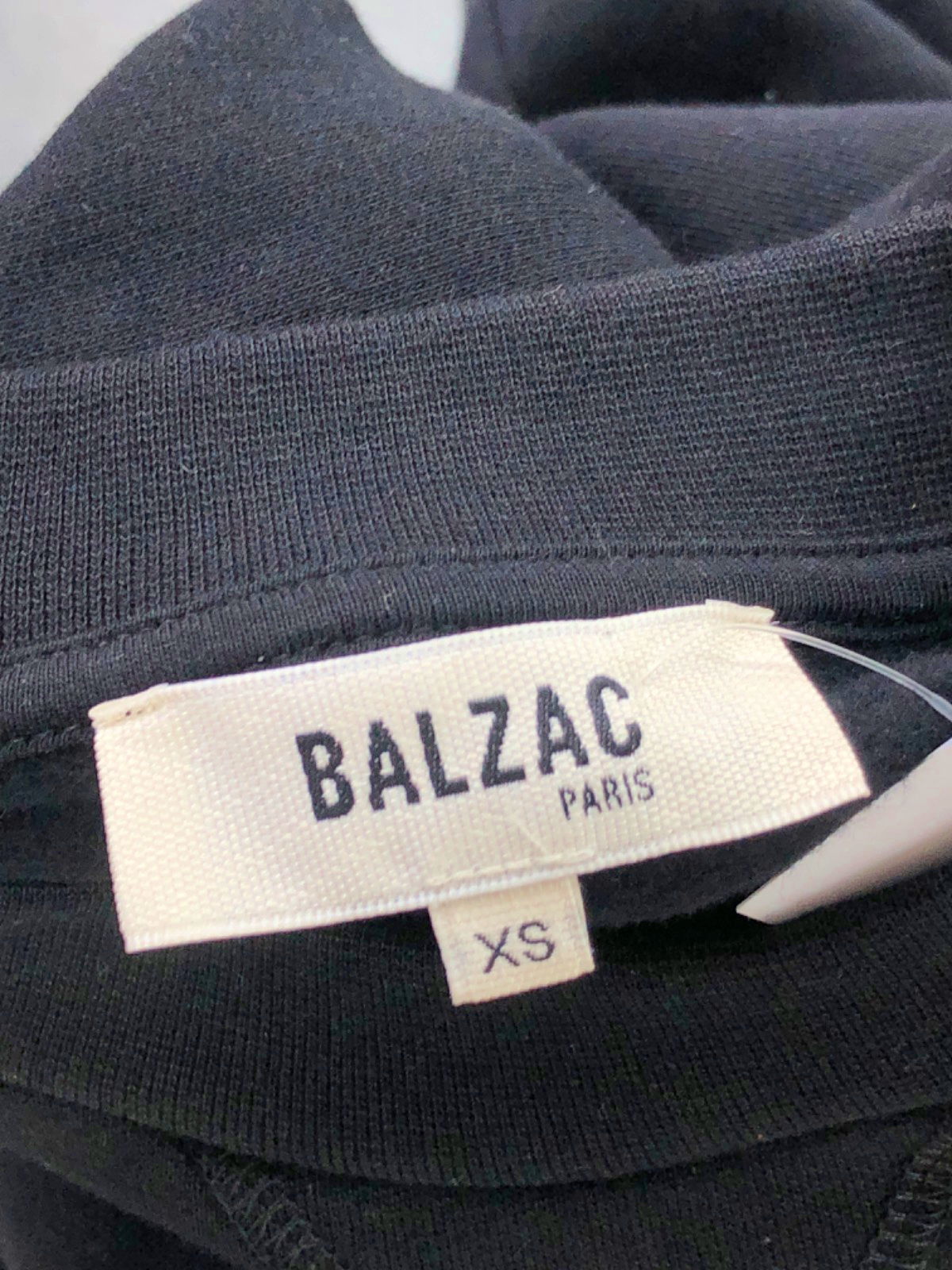 Balzac Black Ruched Dress UK XS