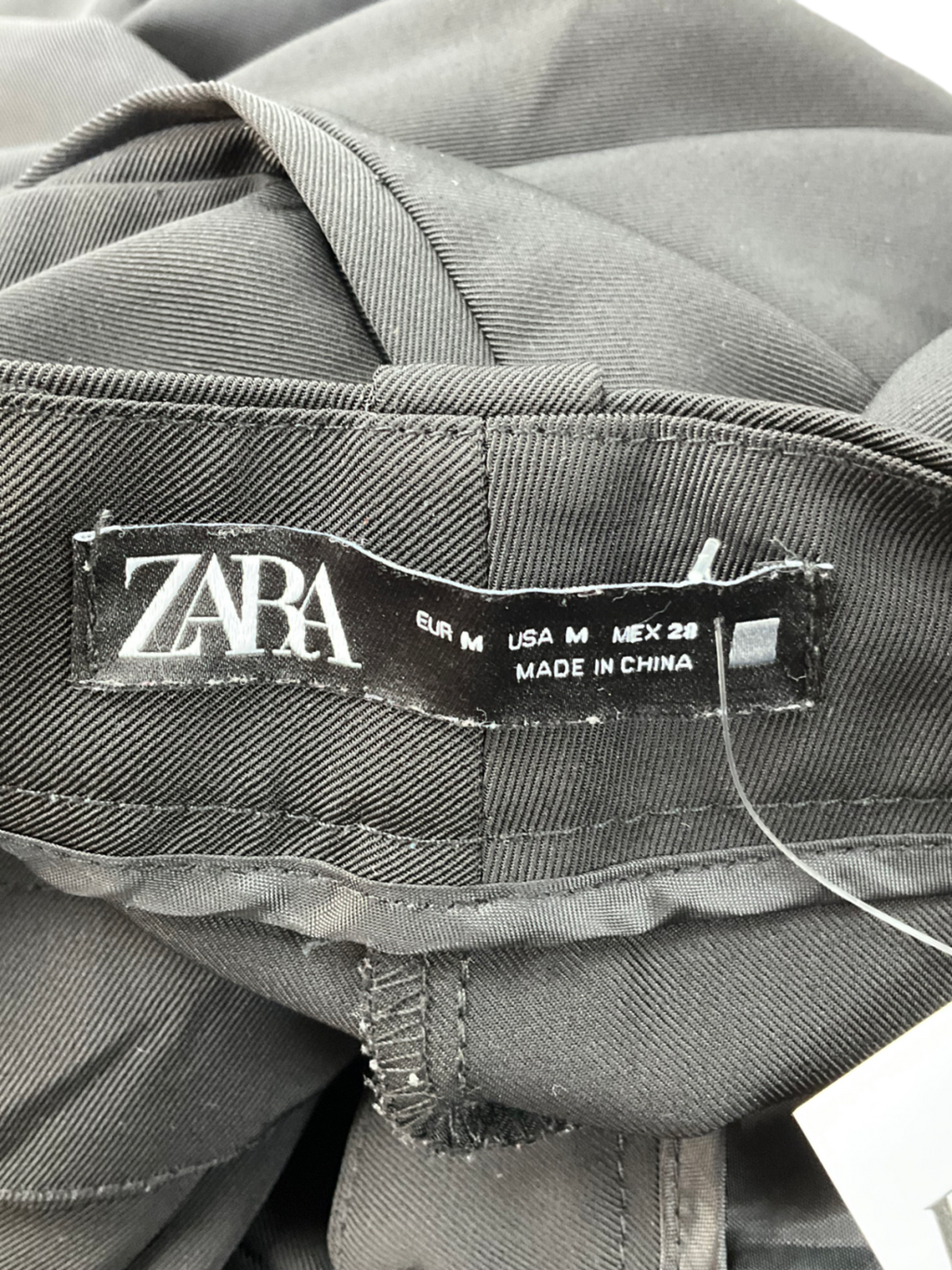 ZARA Black Pleated Trousers UK M