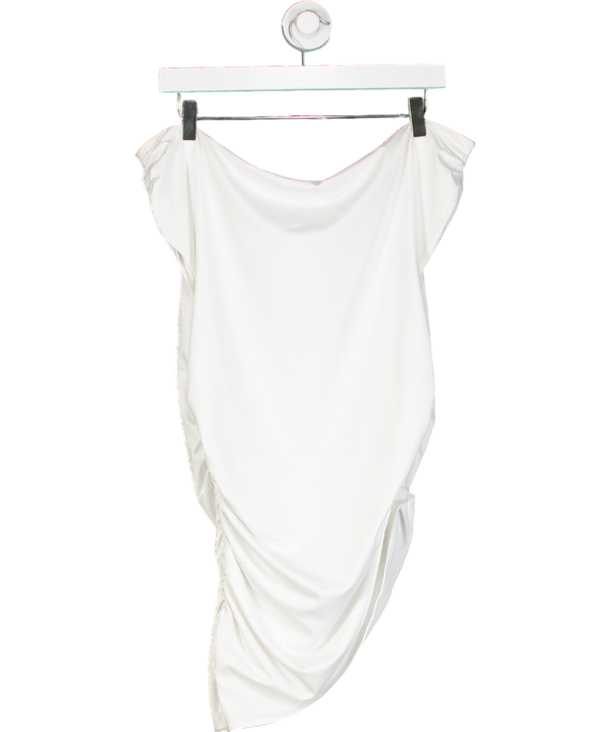 Mars the Label White One Shoulder Drape Top UK 14