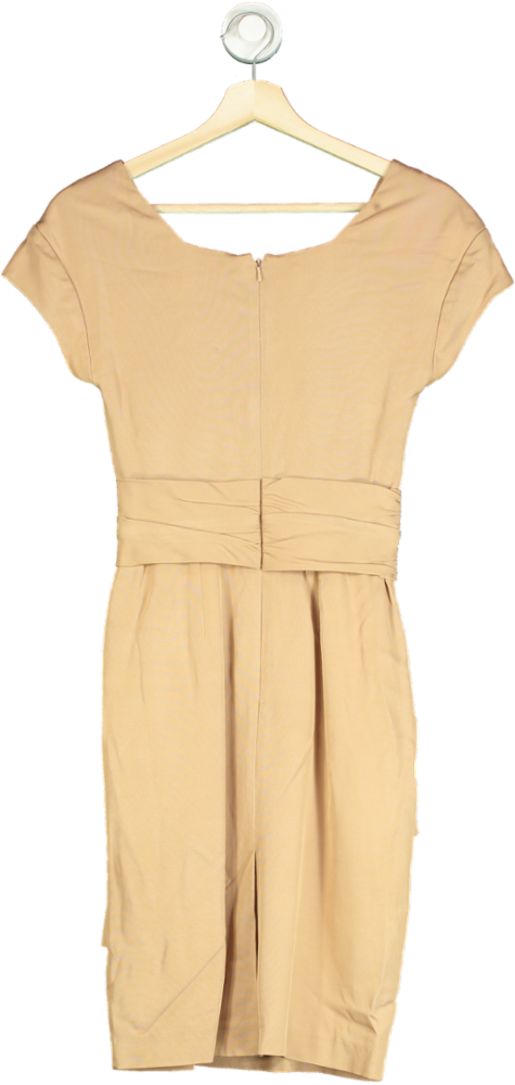 Reiss Beige Draped Dress UK 4