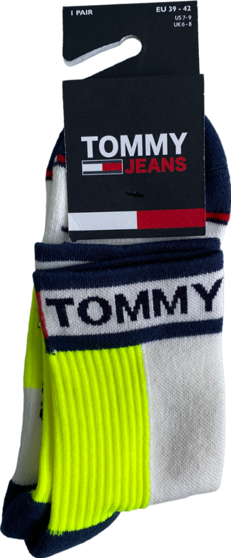 Tommy Jeans Yellow 1 Pair Of Socks UK 8 EU 41 👠