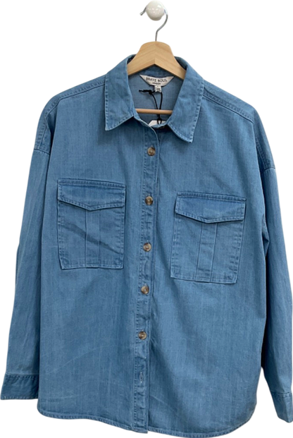 Brave Soul Blue Denim Shirt UK L