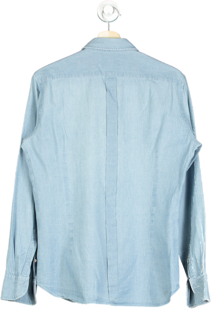 Tintoria Mattei Light Blue Denim Shirt UK 40