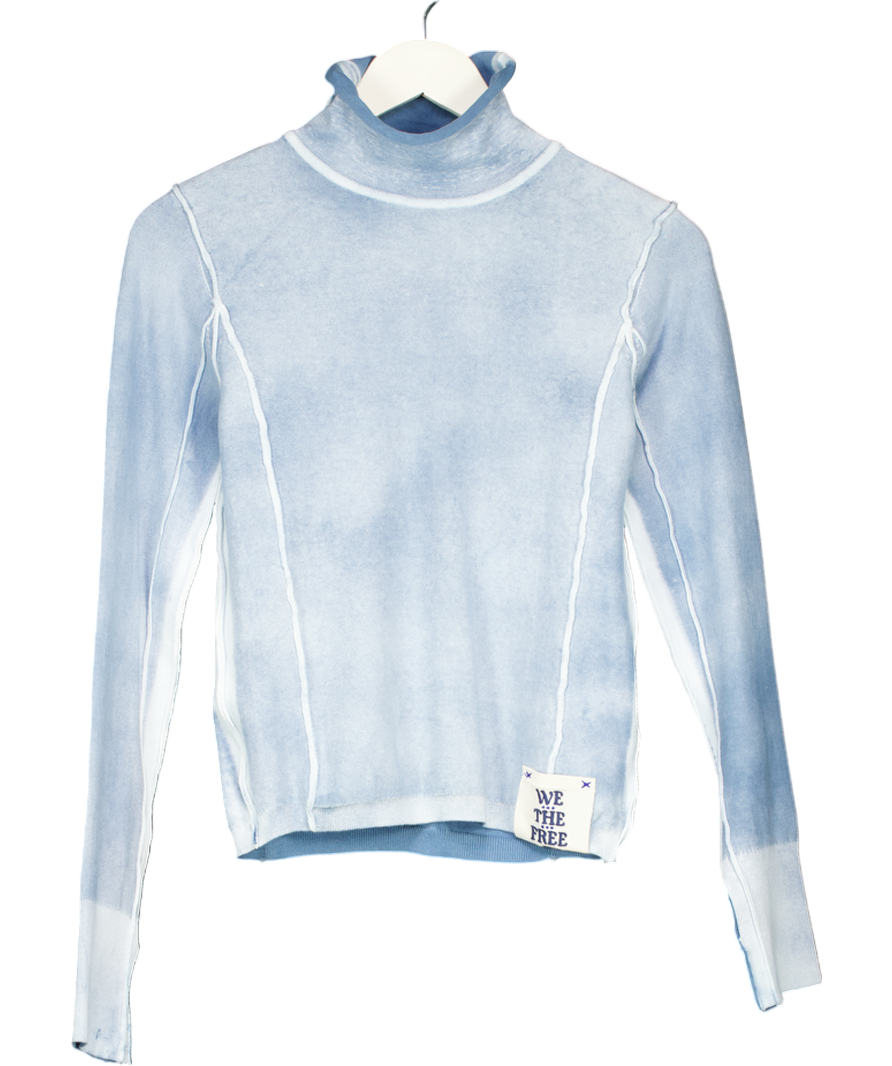 We The Free Blue Robbie Turtleneck Jumper UK S