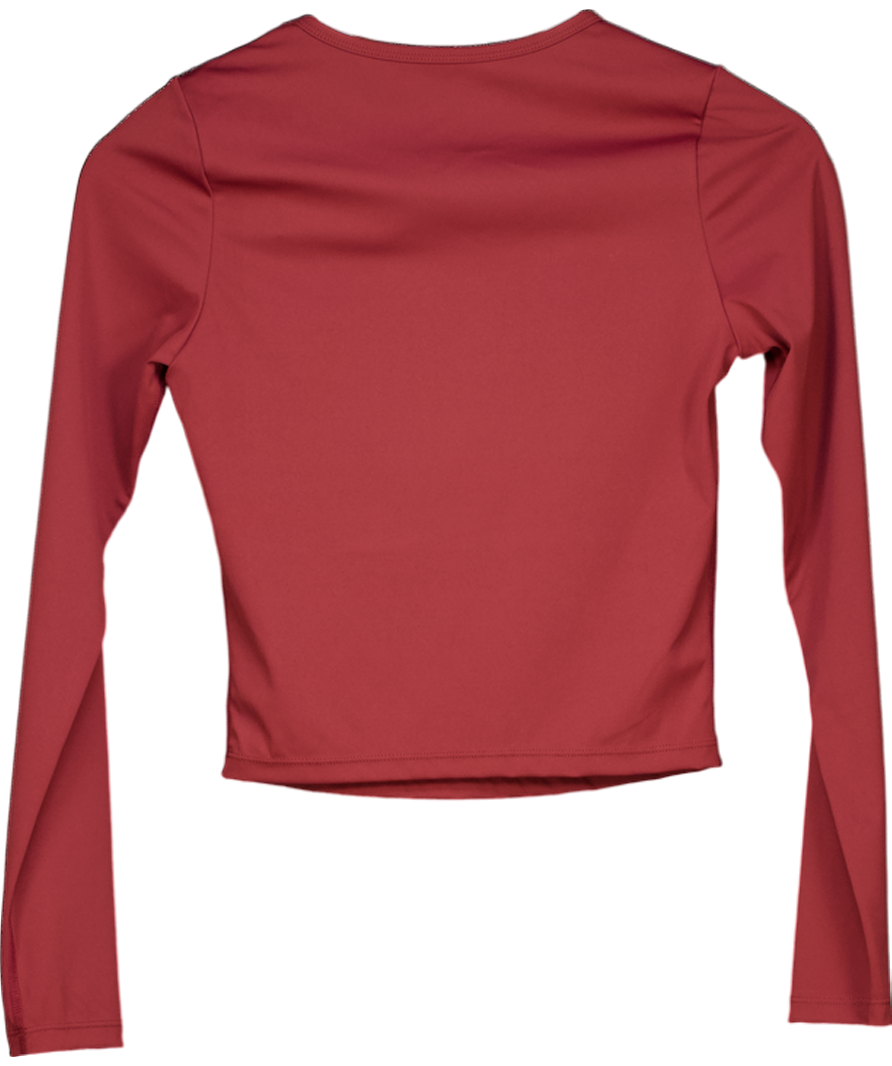 4th & Reckless Red Branded Anni Long Sleeve Active Top UK S