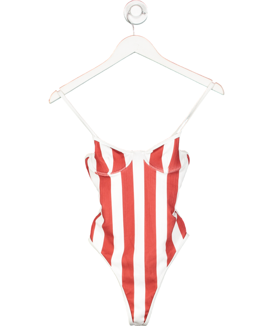 Maiyo Red Odette Striped Swimsuit UK S