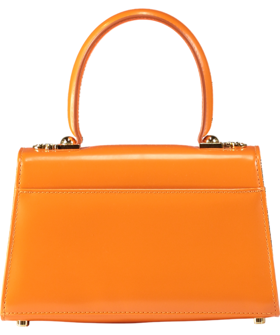 Orange Ferragamo Orange Leather Iconic Top-handle Bag With Shoulder Strap