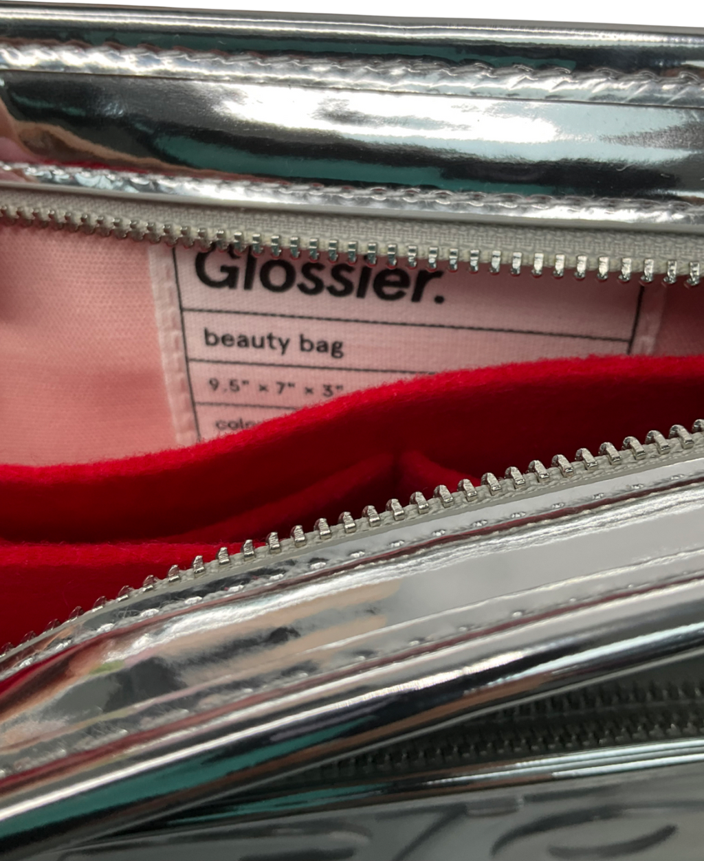 glossier Metallic Limited Edition Snow White Beauty Bag One Size