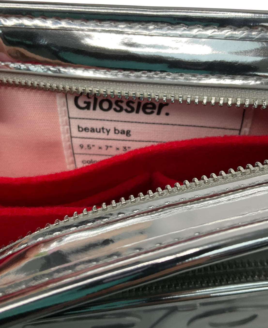 glossier Metallic Limited Edition Snow White Beauty Bag One Size