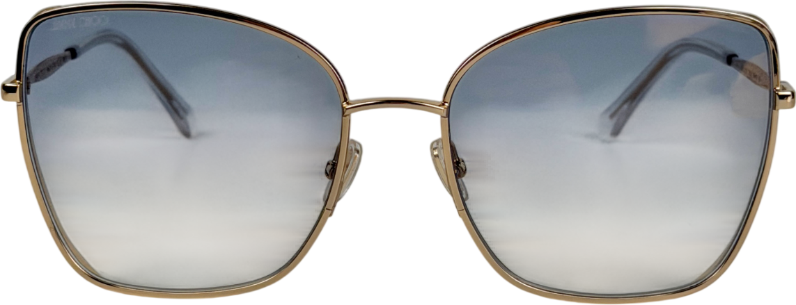 Jimmy Choo Metallic Alexis Rose Square Sunglasses