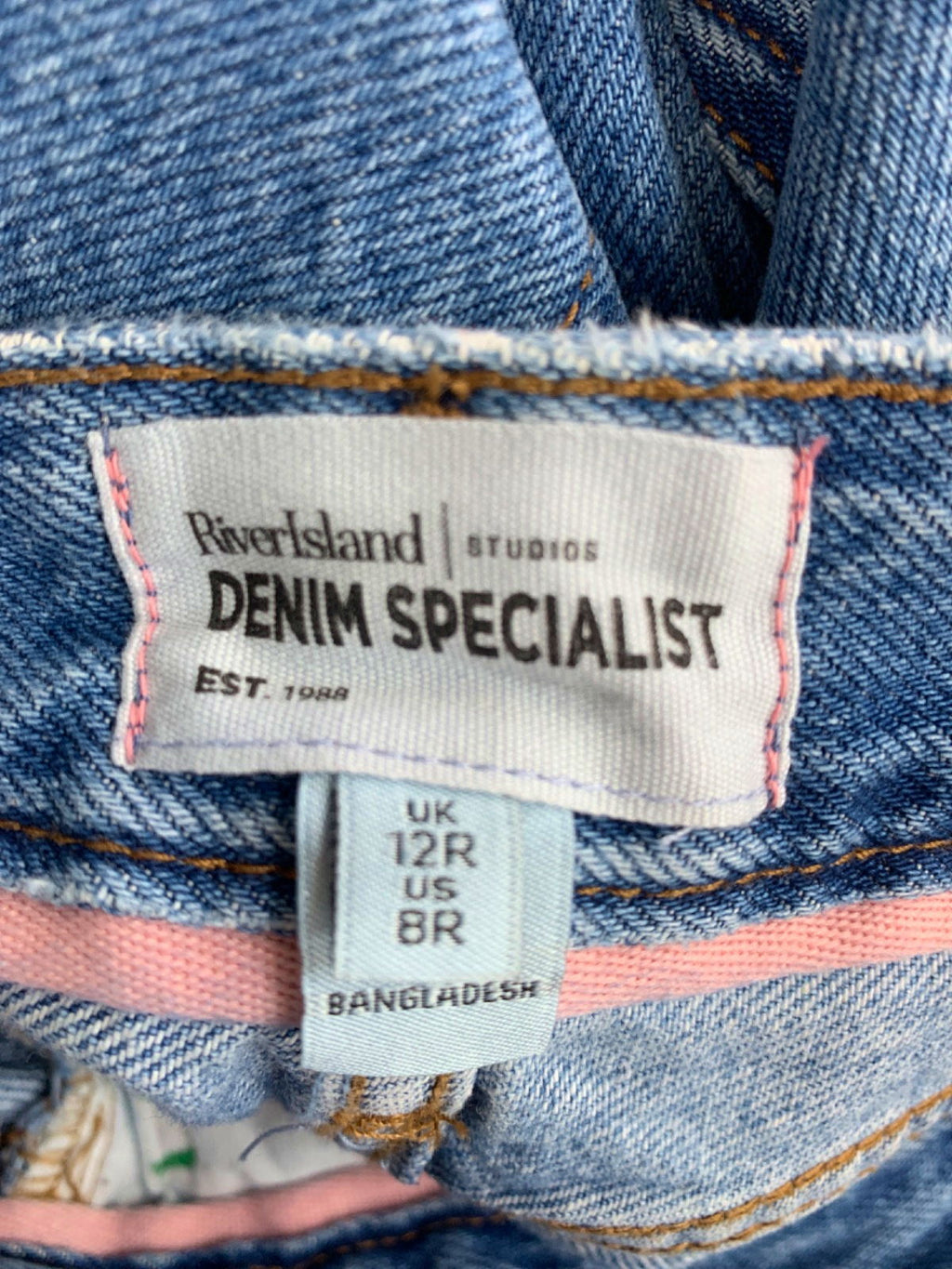 River Island Blue Denim Specialist Jeans UK 12