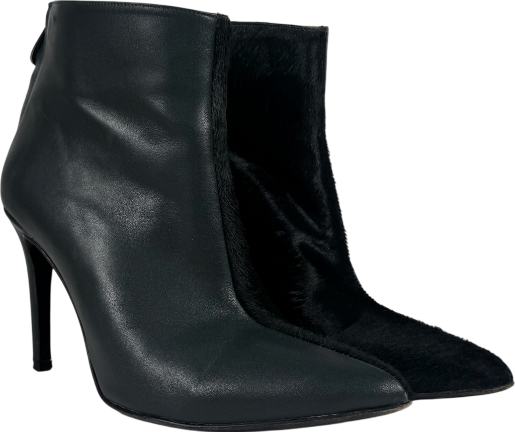 Rosamund muir Black Paulina Dou Texture Dark Boots UK 5 EU 38 👠